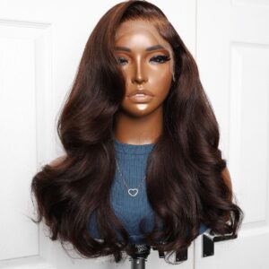 Wig Luxury Body Wave - Natural Dark Brown Color