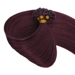 Keratin Bond Hair Extension - Burgundy Color
